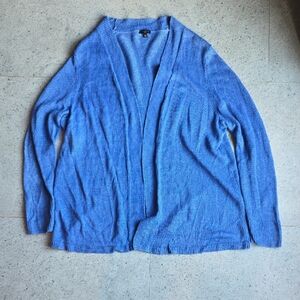 Talbots Light Blue Open-Front Cardigan